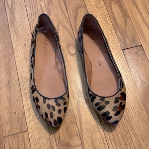 Vintage Madewell suede leopard flats